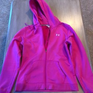 Under Armour pink zip up hoodie